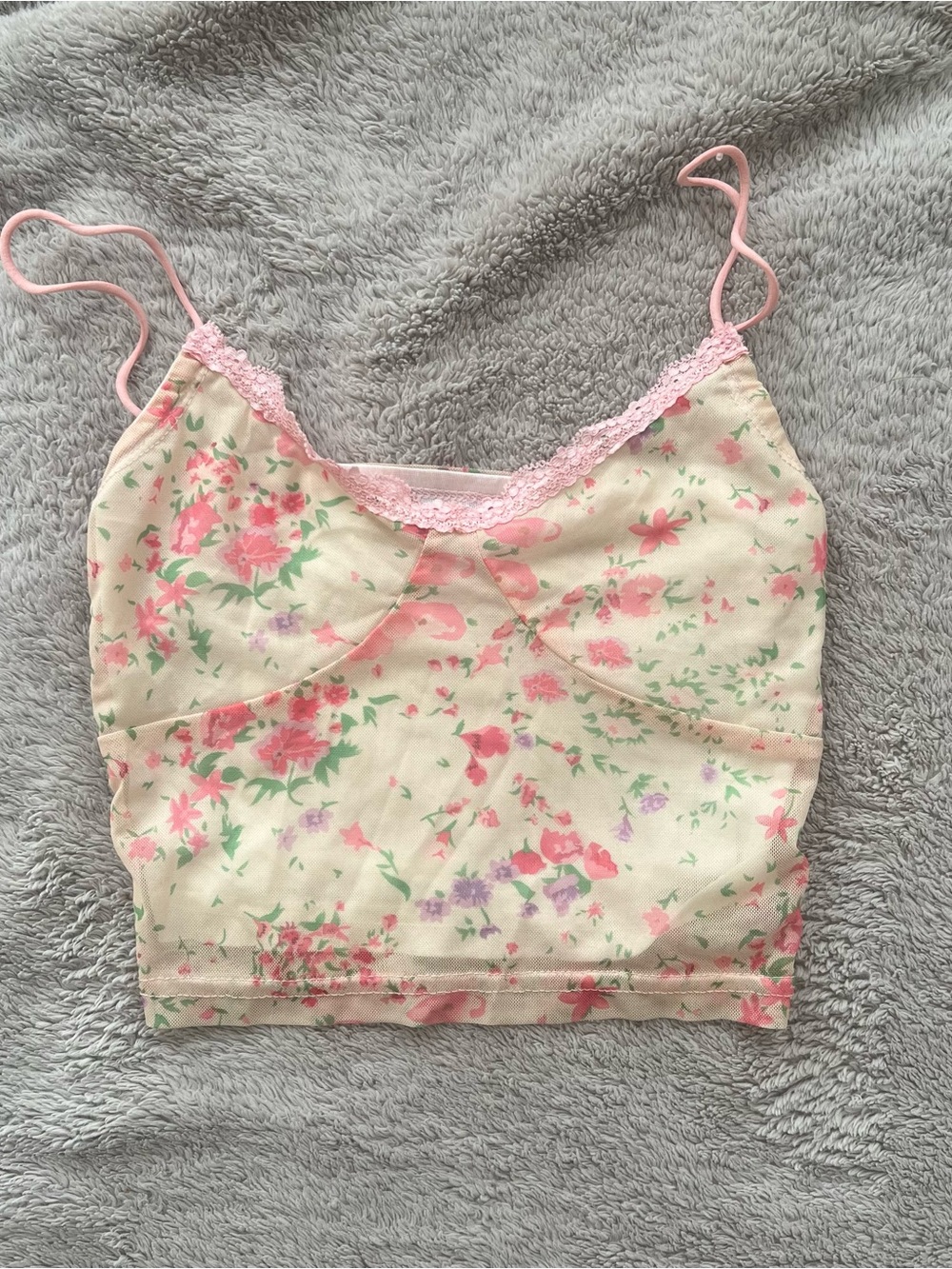 Mesh Floral Cami Top